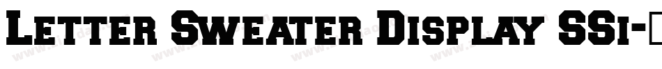 Letter Sweater Display SSi字体转换